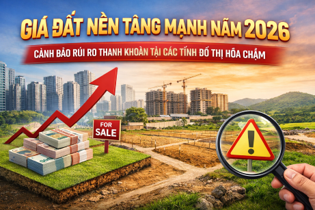 Giá đất nền tăng mạnh 2026: Cơ hội lớn nhưng rủi ro thanh khoản tại nhiều địa phương