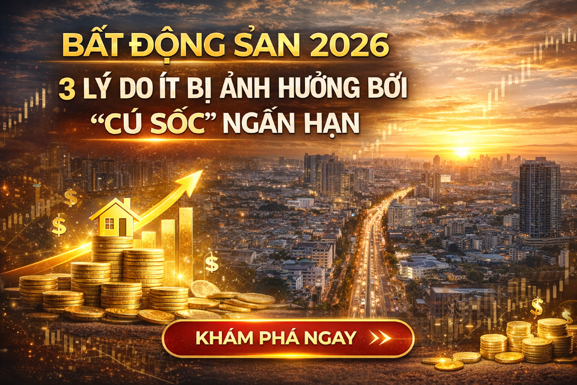 Bất động sản 2026: 3 lý do ít bị ảnh hưởng bởi cú sốc ngắn hạn