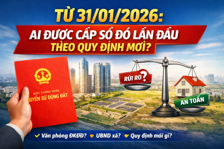 TỪ 31/01/2026: AI ĐƯỢC CẤP SỔ ĐỎ LẦN ĐẦU THEO QUY ĐỊNH MỚI?