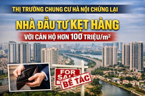Thị trường chung cư Hà Nội chững lại: Nhiều nhà đầu tư mắc kẹt ở căn hộ giá hơn 100 triệu đồng/m²