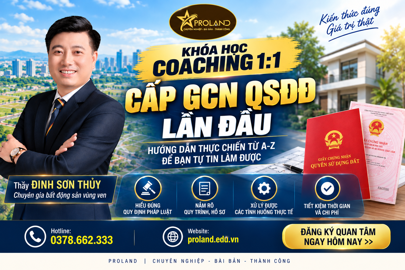 Khóa học coaching cấp giấy chứng nhận quyền sử dụng đất lần đầu