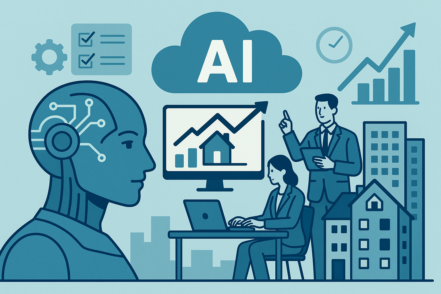 AI tối ưu hóa quy trình quản lý và dự đoán thị trường bất động sản