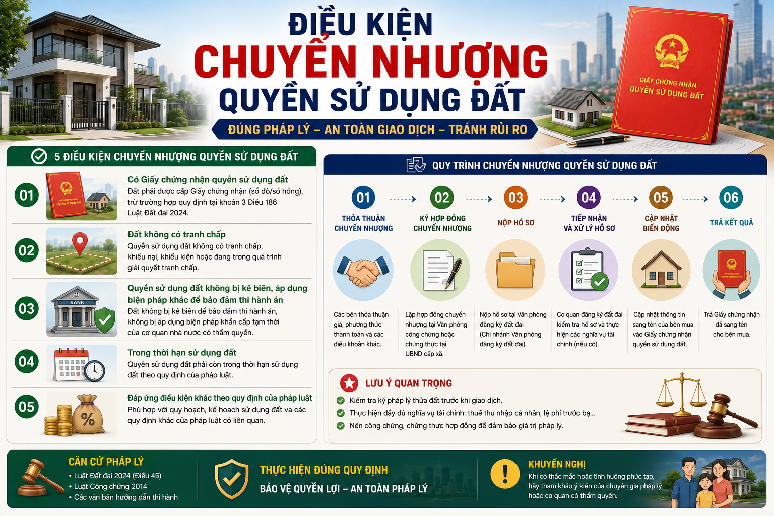 Điều kiện chuyển nhượng quyền sử dụng đất