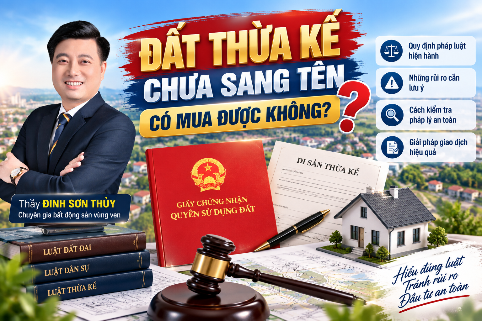 Đất thừa kế chưa sang tên có mua được không?