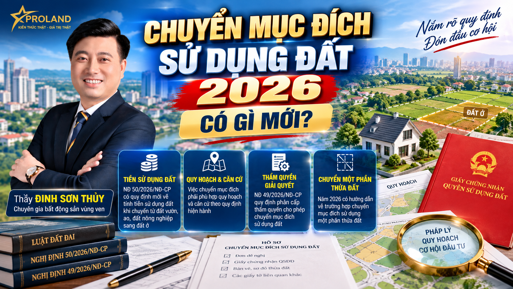 Chuyển mục đích sử dụng đất 2026 có gì mới?