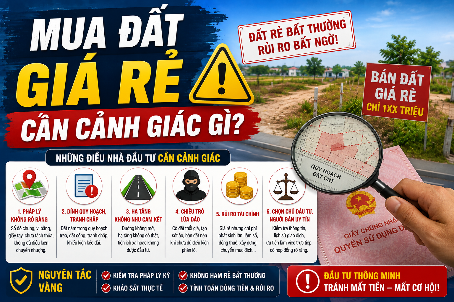 Mua đất giá rẻ cần lưu ý gì?