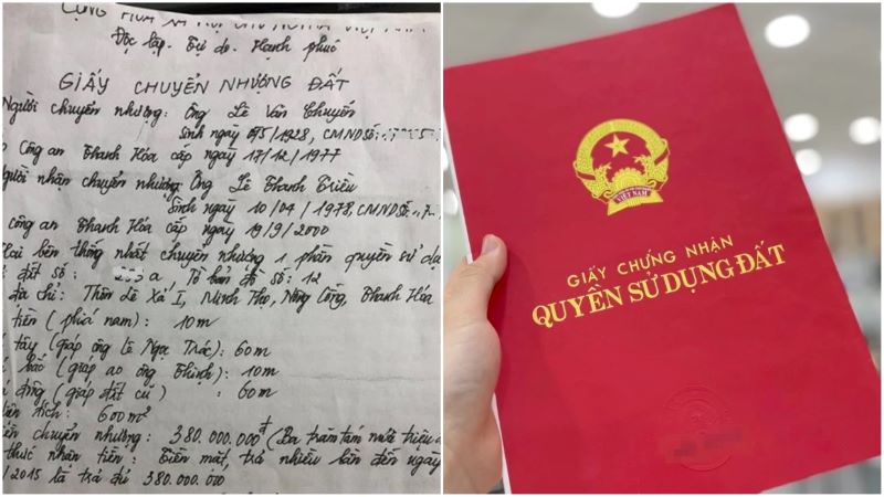 Hợp đồng mua bán đất viết tay