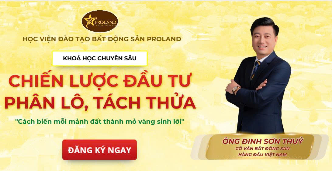 Khóa học chiến lược đầu tư phân lô, tách thửa cùng thầy Đinh Sơn Thủy